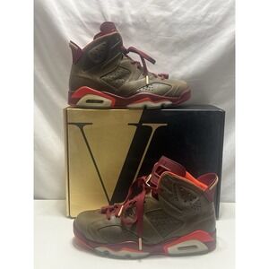 NIKE AIR JORDAN VI 6 RETRO  CHAMPIONSHIP M10.5 CIGAR BROWN RED GOLD 384664-250